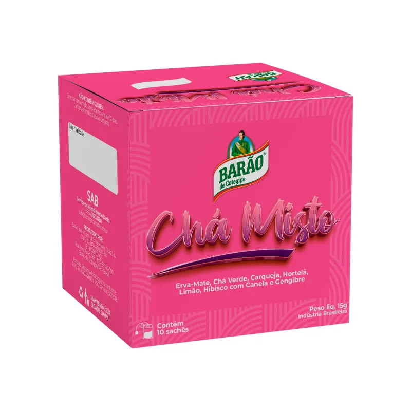 Chá Misto Detox Barão de Cotegipe 10 Sachês - Barão de Cotegipe - Mercearia