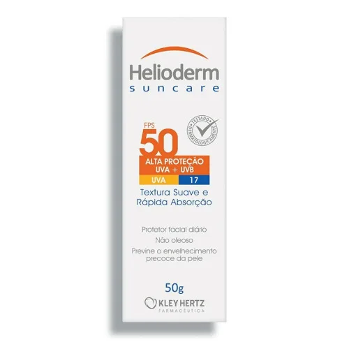 Protetor Solar Helioderm Suncare Facial Diário Fps 50 Ppd 17 - HELIODERM - Higiene E Beleza