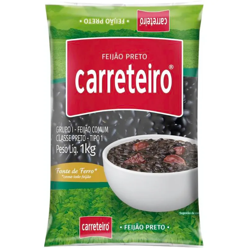 Feijão Preto Carreteiro Tipo 1 1kg