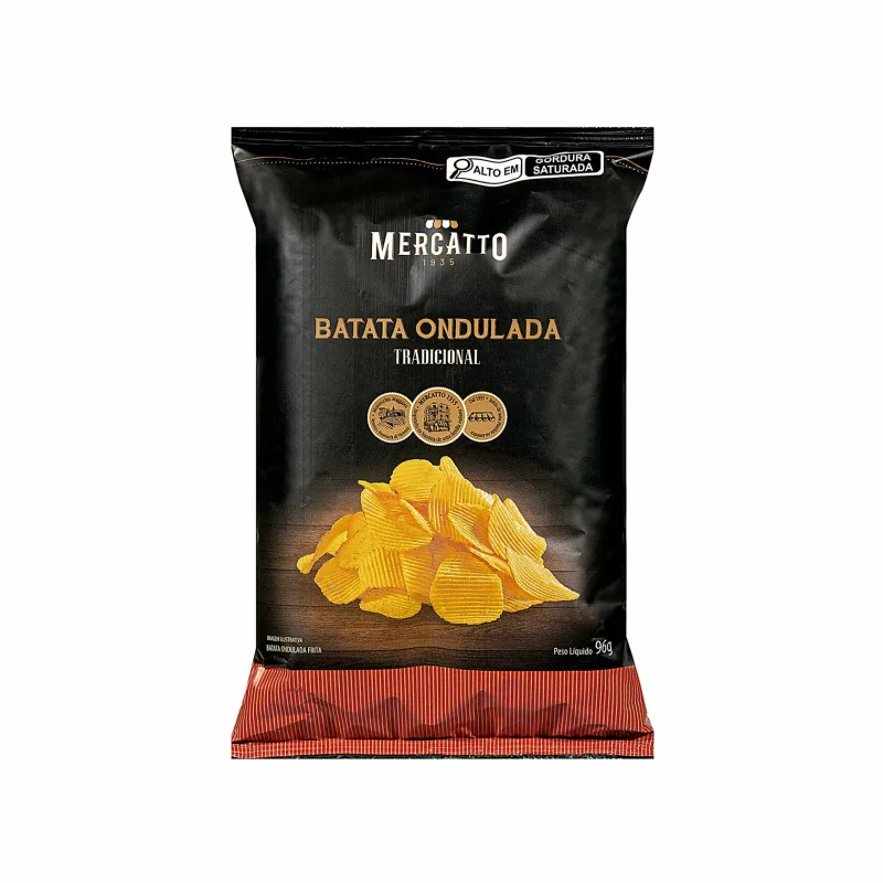 Batata Ondulada Mercatto Tradicional 96g - Mercatto