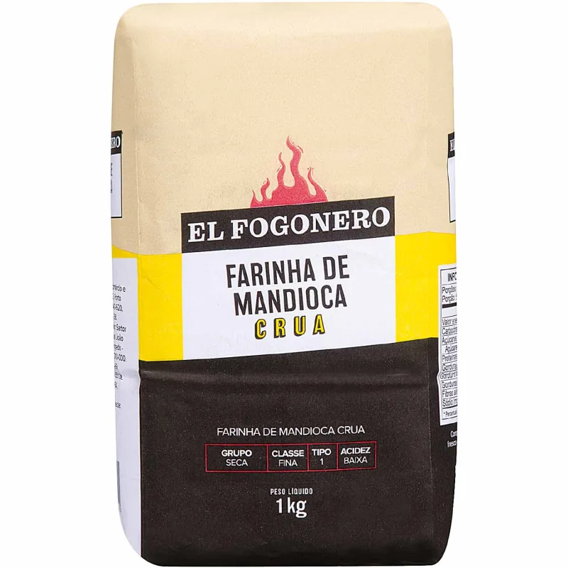 Farinha de Mandioca Crua El Fogonero 1kg - El Fogonero - Mercearia