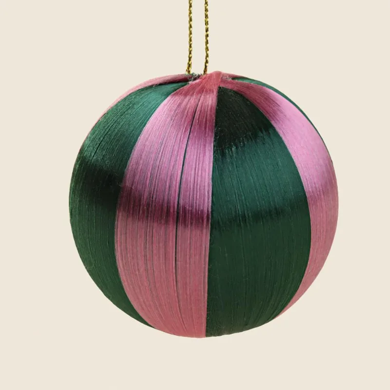 Bola Stripe Joy Espuma Rosa E Verde 7cm - A\casa Bola Stripe Joy Rosa E Verde 7cm - A\casa