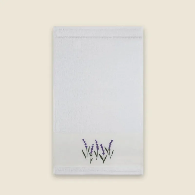 Toalha para Lavabo Lavanda Algodão 30x50 - A\CASA UN / Branco