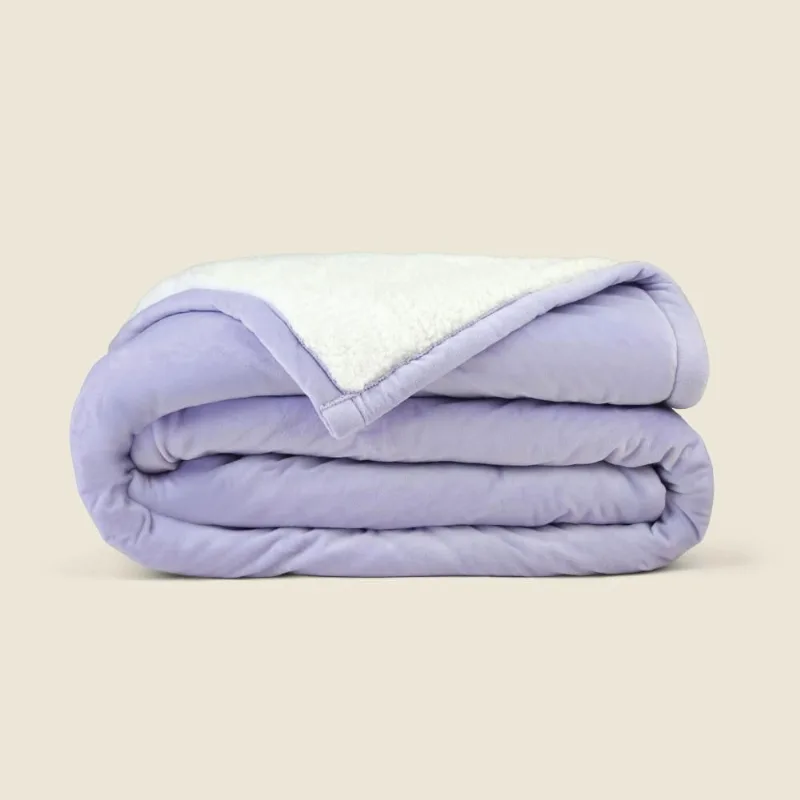 Edredom Sherpa Veludo Lilás - A\CASA King / Lilas
