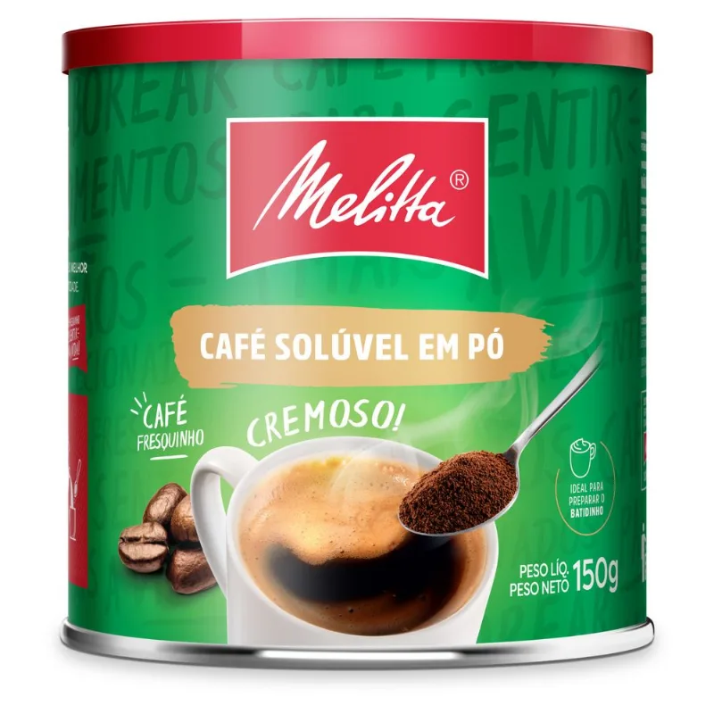 Café Solúvel em Pó Cremoso Melitta Lata 150g
