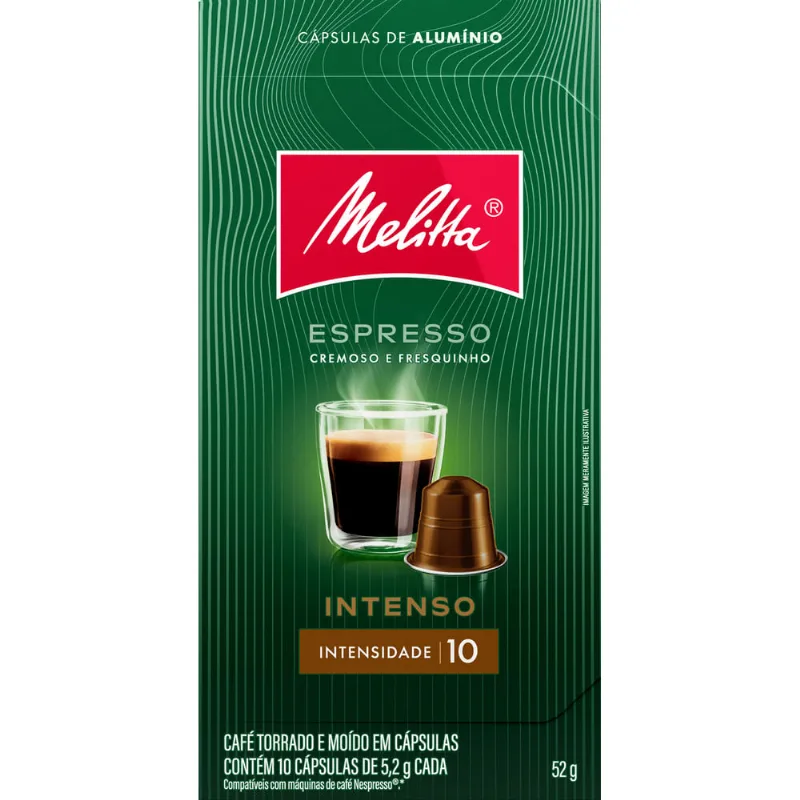 Cápsula de Café Espresso Intenso Melitta 52g com 10 Unidades