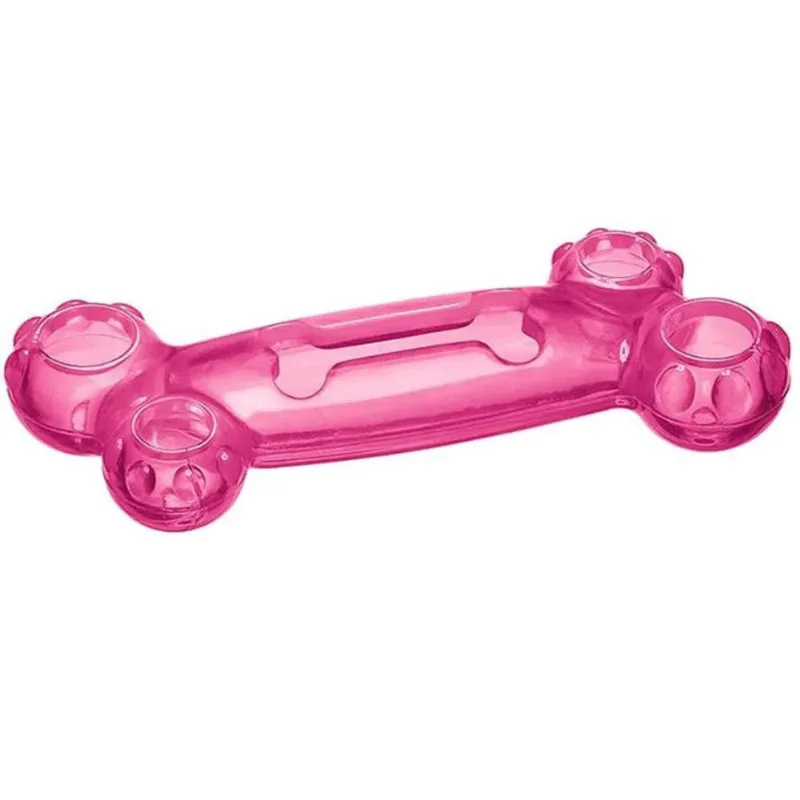 Porta Petisco Sanremo Osso Plástico Rosa