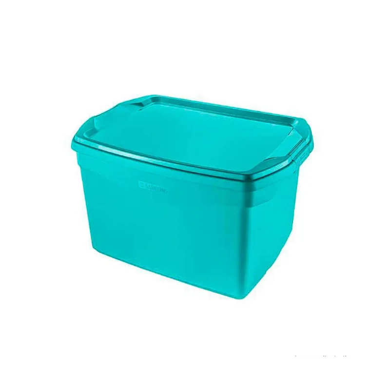 Caixa organizadora Flex 68 litros azul turquesa Sanremo