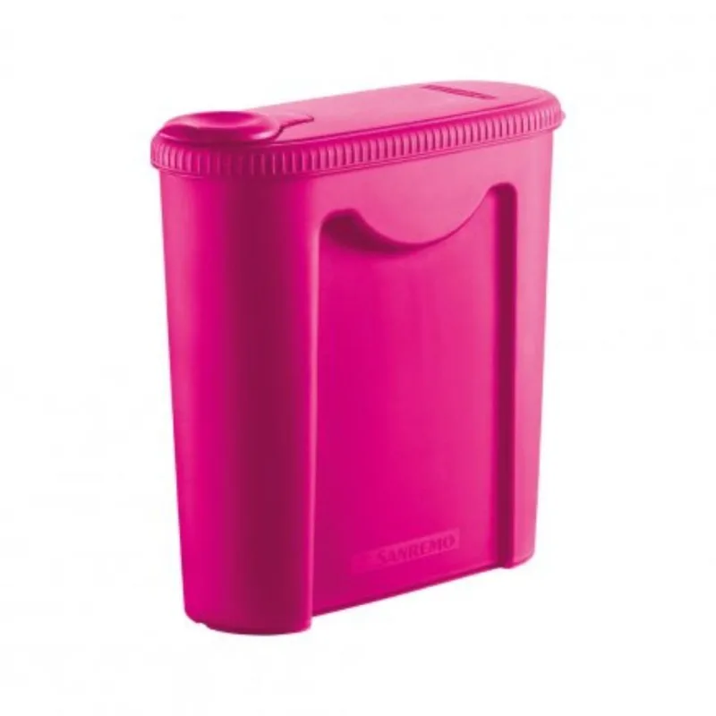 Porta Ração Plástico Rosa 2350ml Sanremo - SANREMO