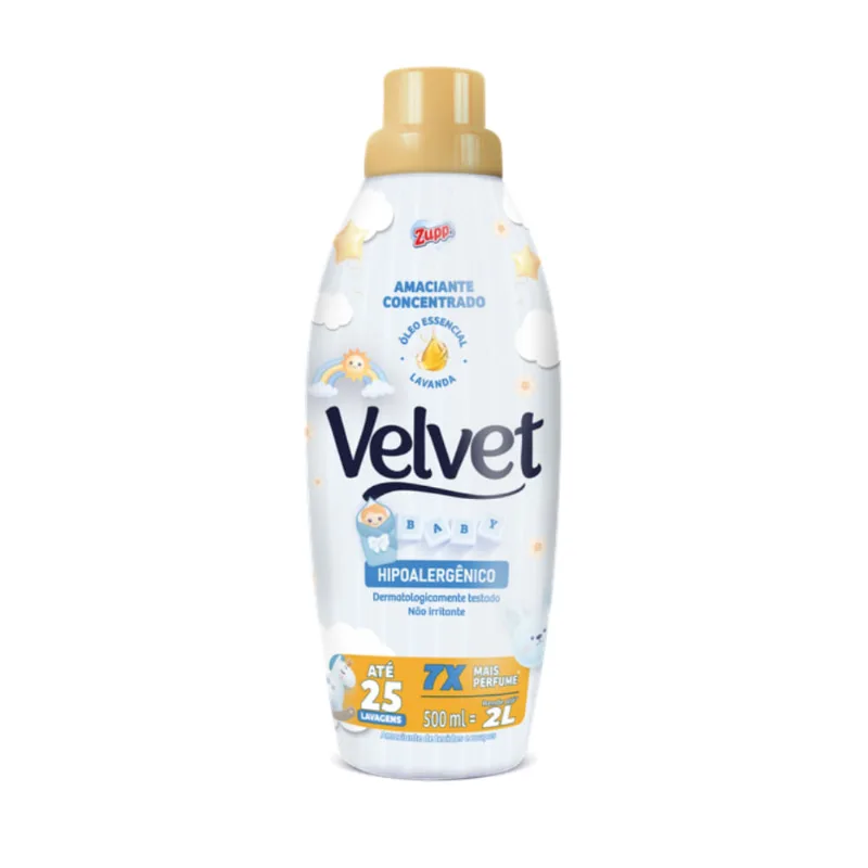 Amaciante Velvet Concentrado Badivers Baby Lavanda 500ml