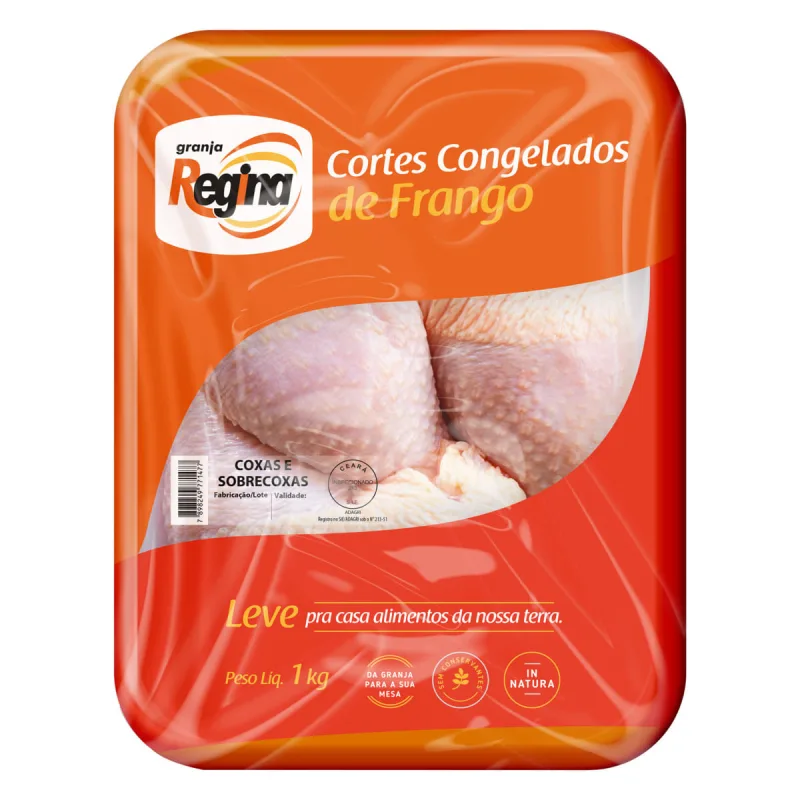 Coxa com Sobrecoxa de Frango Granja Regina Congelada - Regina - Carnes E Aves