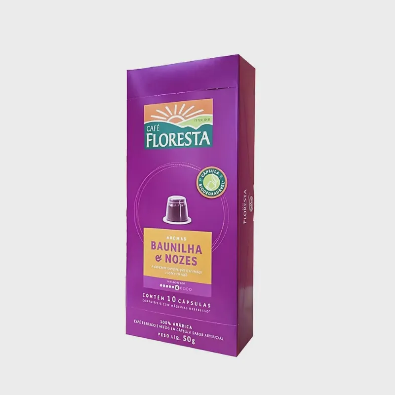 Café Floresta Cápsulas Baunilha e Nozes - 10x0,5g