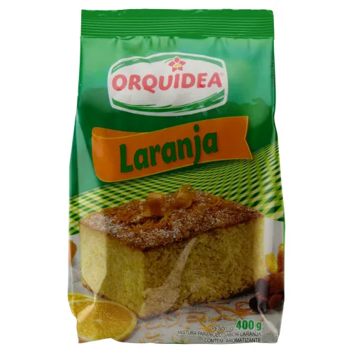 MISTURA PARA BOLO LARANJA ORQUÍDEA PACOTE 400G - ORQUIDEA