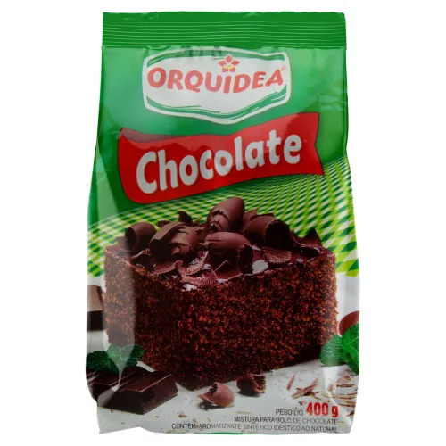 MISTURA PARA BOLO CHOCOLATE ORQUÍDEA PACOTE 400G - ORQUIDEA