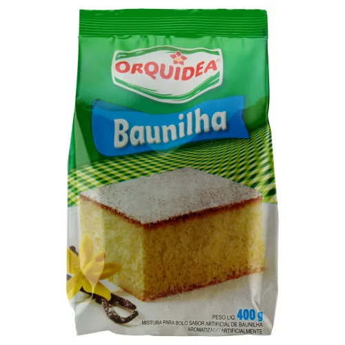 MISTURA PARA BOLO BAUNILHA ORQUÍDEA PACOTE 400G - ORQUIDEA