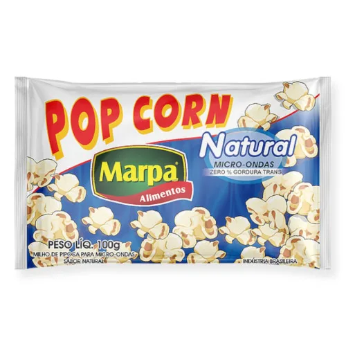 Milho Pipoca Micro Marpa Natural - NATURAL - Mercearia