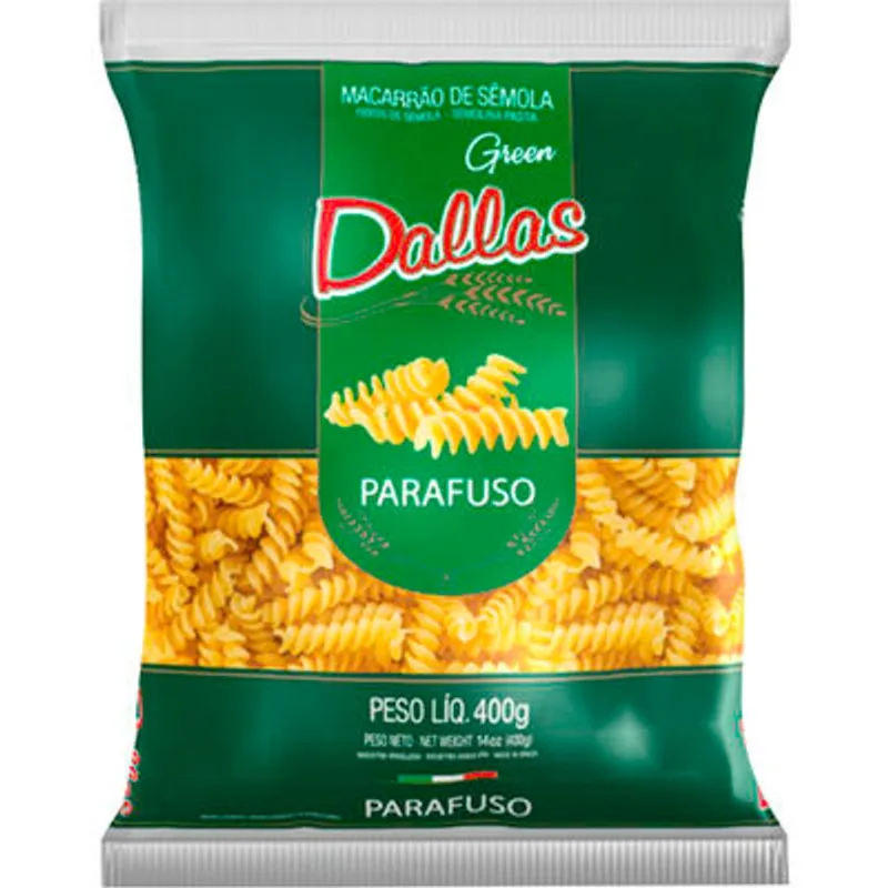 Macarrão de Sêmola Dallas Green Parafuso 400g