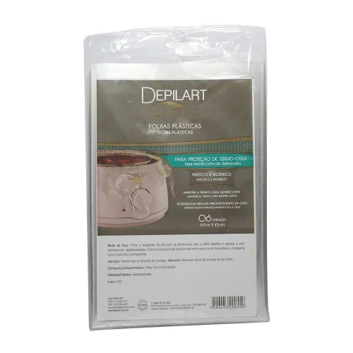 Folhas Plásticas Para Termo Cera 6 Folhas Depilart - DEPILART - Bazar