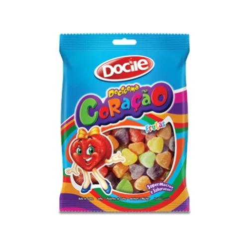 Bala Docigoma Docile Coração Sortido - DOCILE - Mercearia