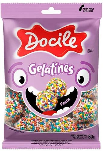 Balas De Gelatina Docile Doci Gummies Festa - DOCILE - Mercearia