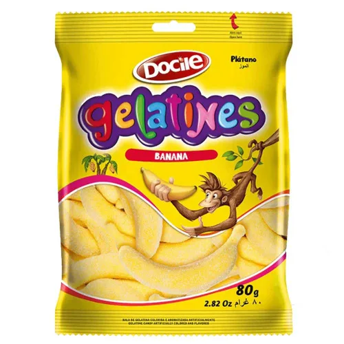 Bala De Gelatina Docile Doci Gummies Bananas - DOCILE - Mercearia