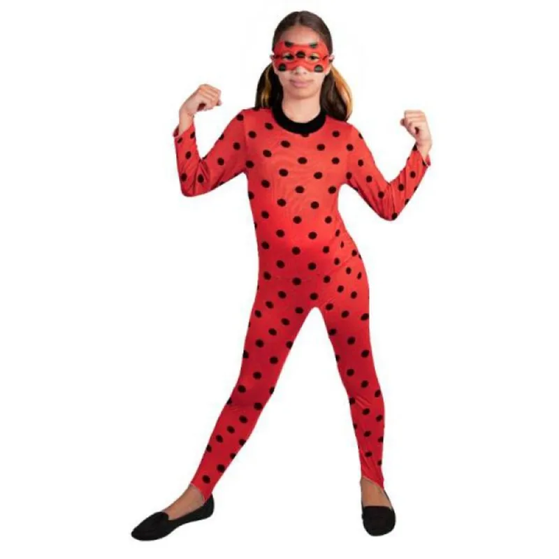 Fantasia Infantil Premium Ladybug Roupa com Máscara Original M