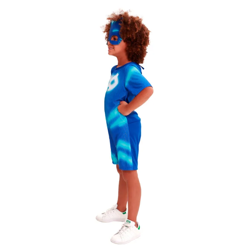 Fantasia Infantil Premium PJ Masks Menino Gato Original com Máscara M