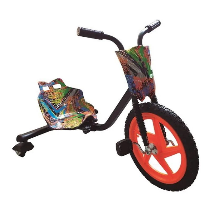 Super Bike Gira Gira 360° Laranja - Bicicleta de Manobras - Triciclo - Fênix - GBK-718LR