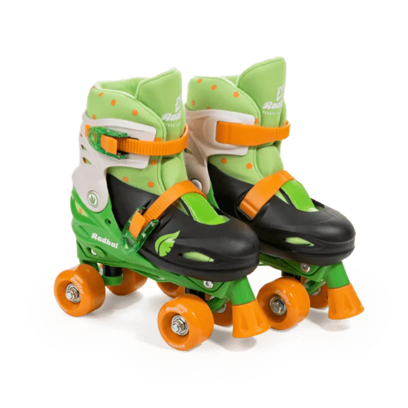 Patins Roller Skate 30/33 Fênix Verde,Laranja Patins Roller Skate 4 Rodas Ajustáveis Verde Tam.30 a 33 - Fenix