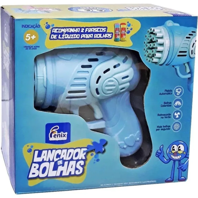 Lançador de Bolhas Azul 23 Furos XPB-083AZ - Fênix - Fenix - Brinquedos