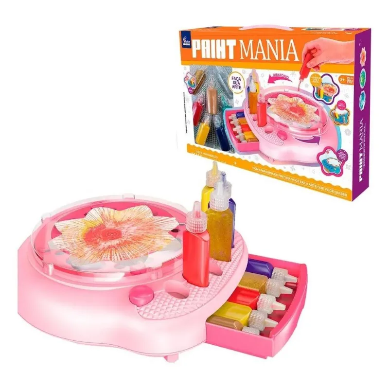Maquina Pintura Infantil Rosa Paint Mania Fenix - PDA-655R