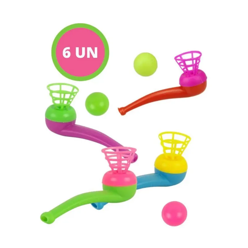 2x Brinquedo Mini Cachimbo Sopro e Flutuação Infantil - Pica Pau 6 Unidades