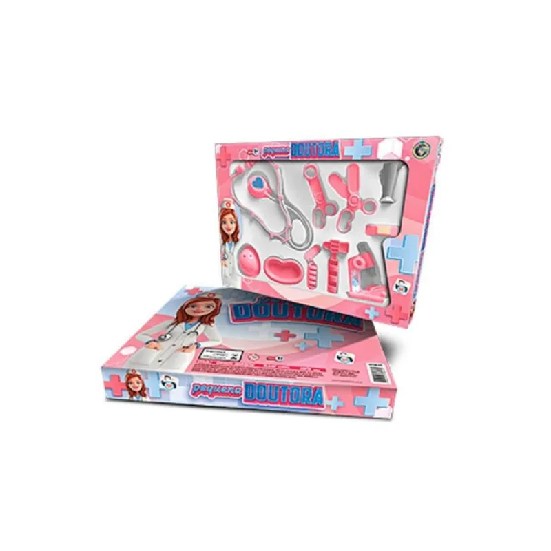 Kit Pequena Doutora Menina Rosa 10 Peças 813 - Pica Pau