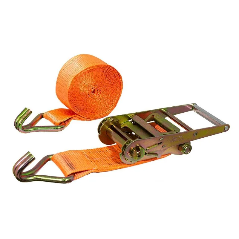 Cinta E Catraca Amarração Pratik Laranja 100mm 10t 9m Com Gancho J Importado
