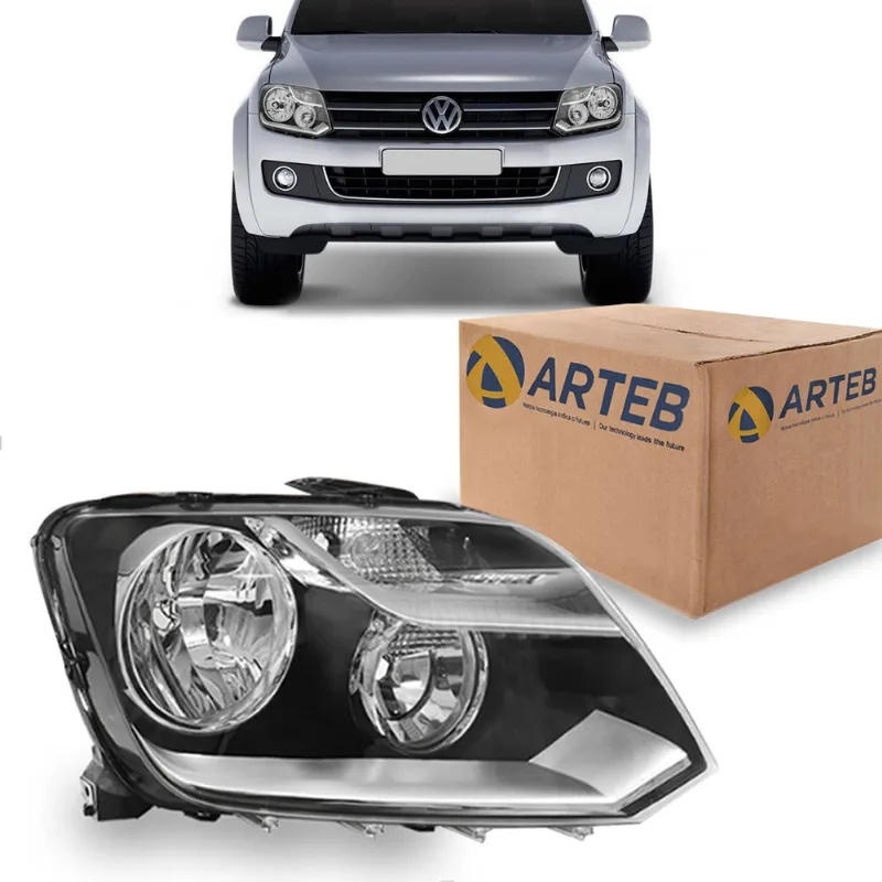 Farol Amarok 2010 até 2022 Foco Duplo com Motor de Regulagem Arteb Direito