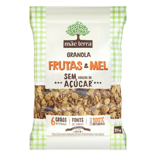 Granola Frutas E Mel Mãe Terra Pacote 250g - MAE TERRA - Mercearia
