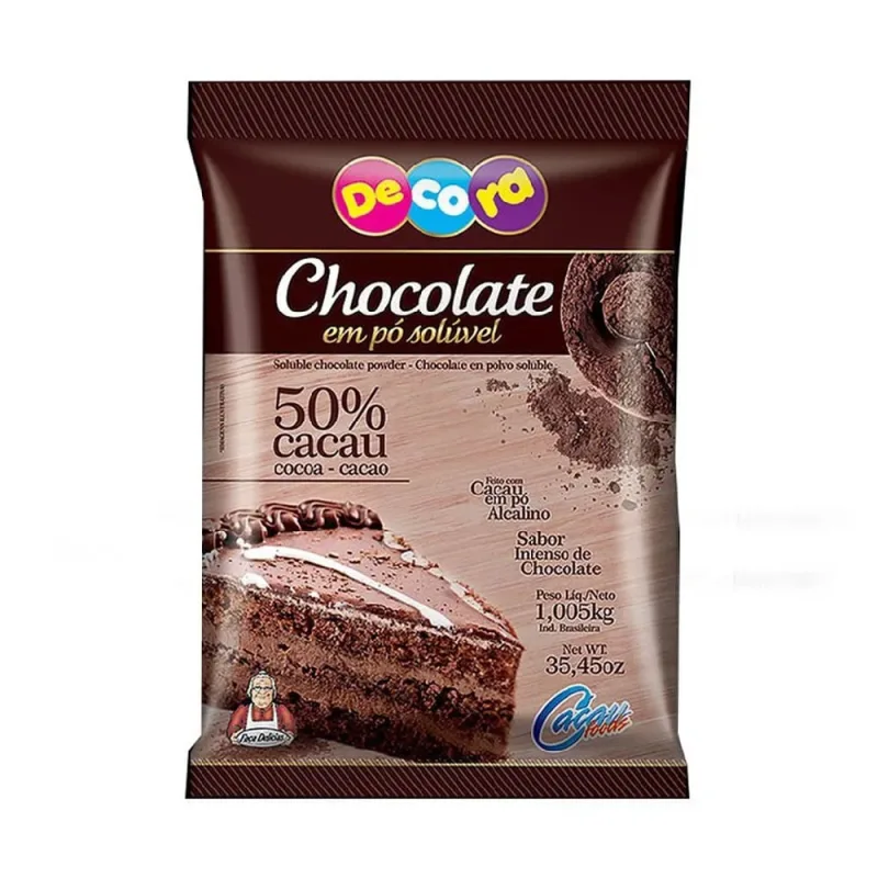 Chocolate Em Pó Decora 50% 1,005kg Cacaufoods - Não Informado - Mercearia