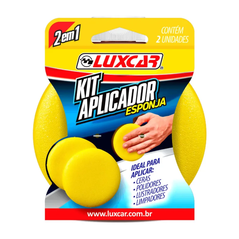 Kit Esponja Luxcar Espuma Aplicadora - LUXCAR - Automotivo