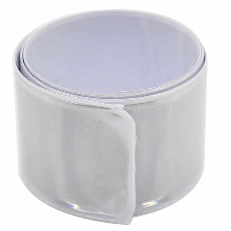 Pulseira Faixa Refletiva Sinalizadora Braço Perna - Cinza Fluorescente