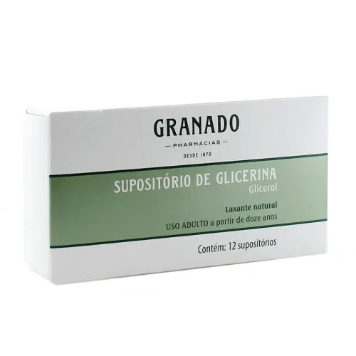 Supositorio De Glicerina Caixa 12 Sup Retrato Adu - GRANADO - Farmácia