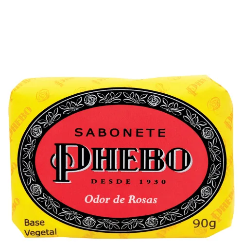 Sabonete Em Barra Vegetal Odor De Rosas Phebo Cartucho 90g - PHEBO - Higiene E Beleza