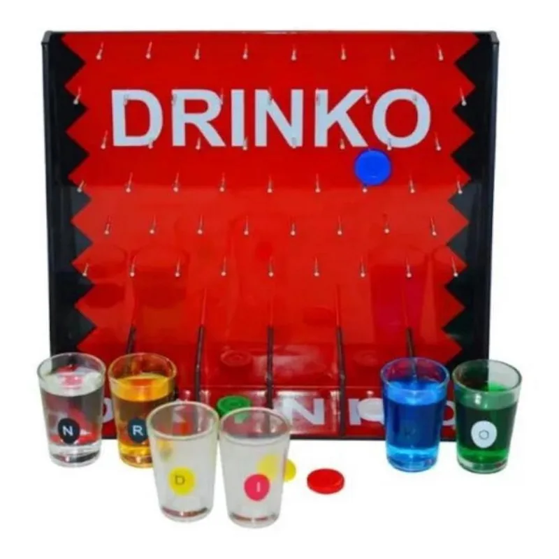 Super Jogo The Wall Drinko 6 Copos Cristal Luxo Vira Vira