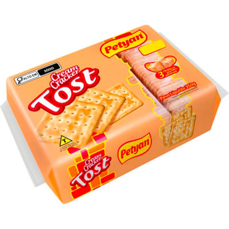 Biscoito Petyan Cadore Cream cracker tost 350g