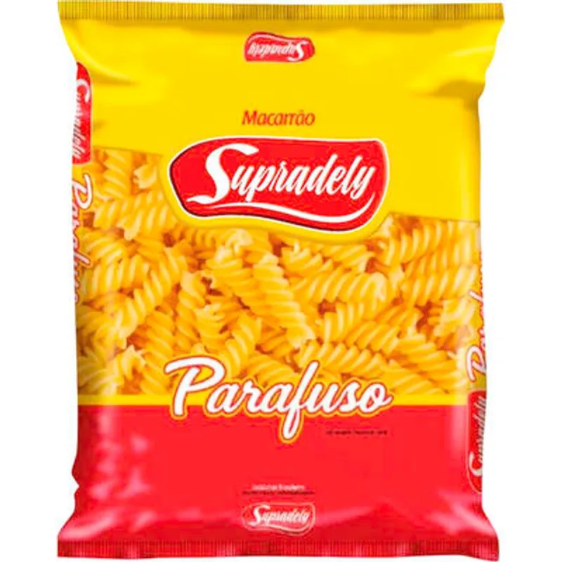 Macarrão Comum Supradely Parafuso 500g