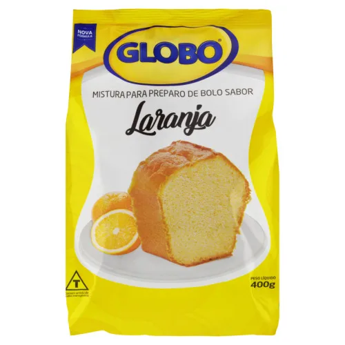 Mistura Para Bolo Laranja Globo Pacote 400g - GLOBO - Mercearia