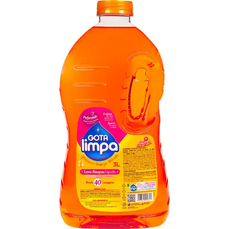 Lava Roupas Líquido Gota Limpa Glicerina 3L