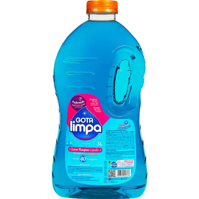 Lava Roupas Líquido Gota Limpa Original 3L