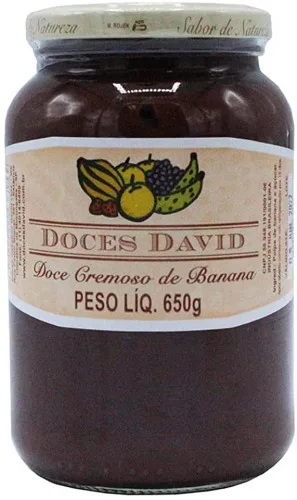 Doce Cremoso De Banana Doces David 650g - CREMOSO