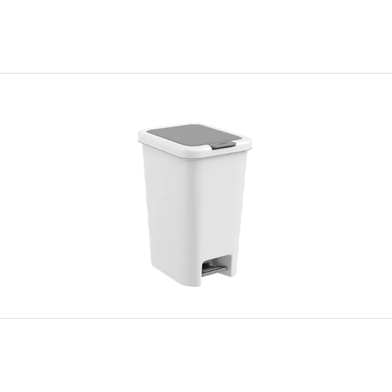 Lixeira com Pedal 15l Branco Double Coza 31 x 22,8 x 39,5 cm Branco Coza