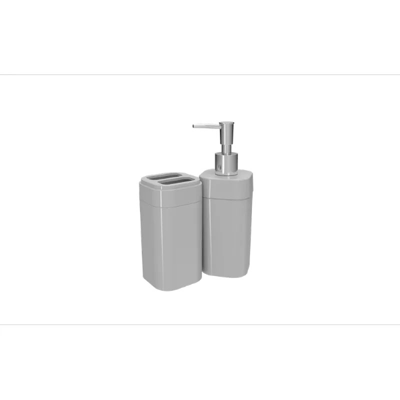 Kit Banho Splash Coza KIT 2 PEÇAS Cinza Frio Coza